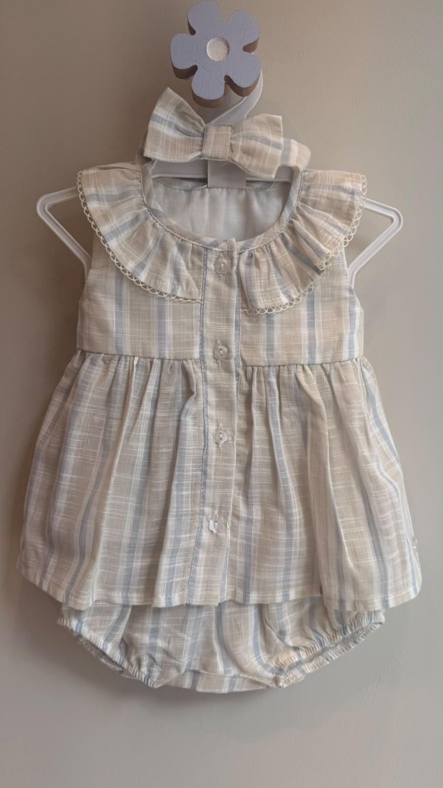 Conjunto bata + shorts + faixa de cabelo — Tam. P