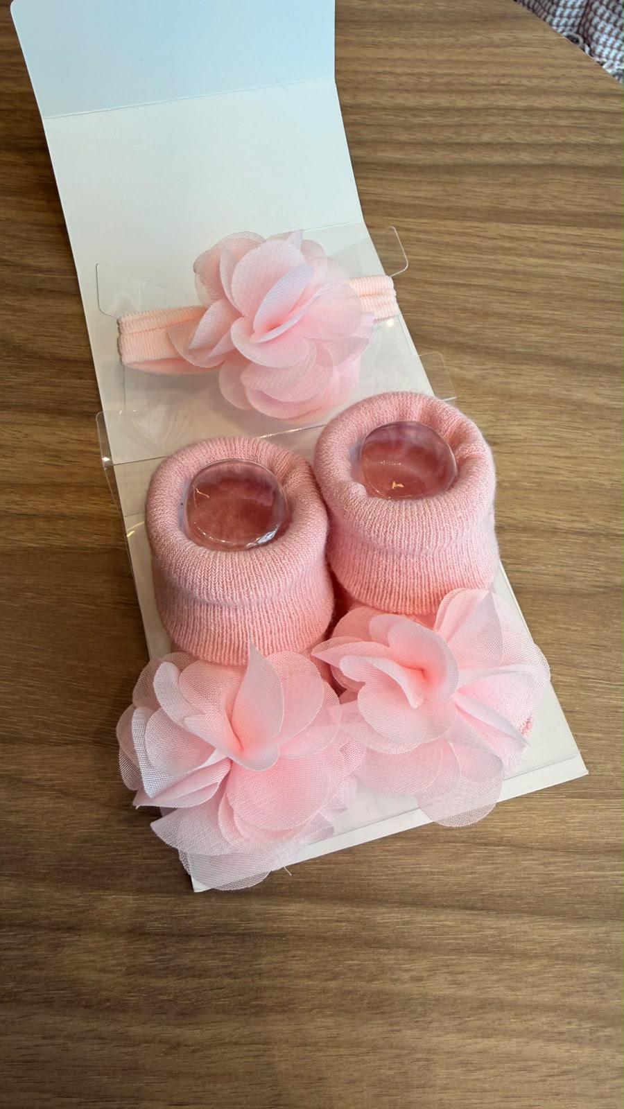 Kit meia + faixa soft rosa — Tam. RN