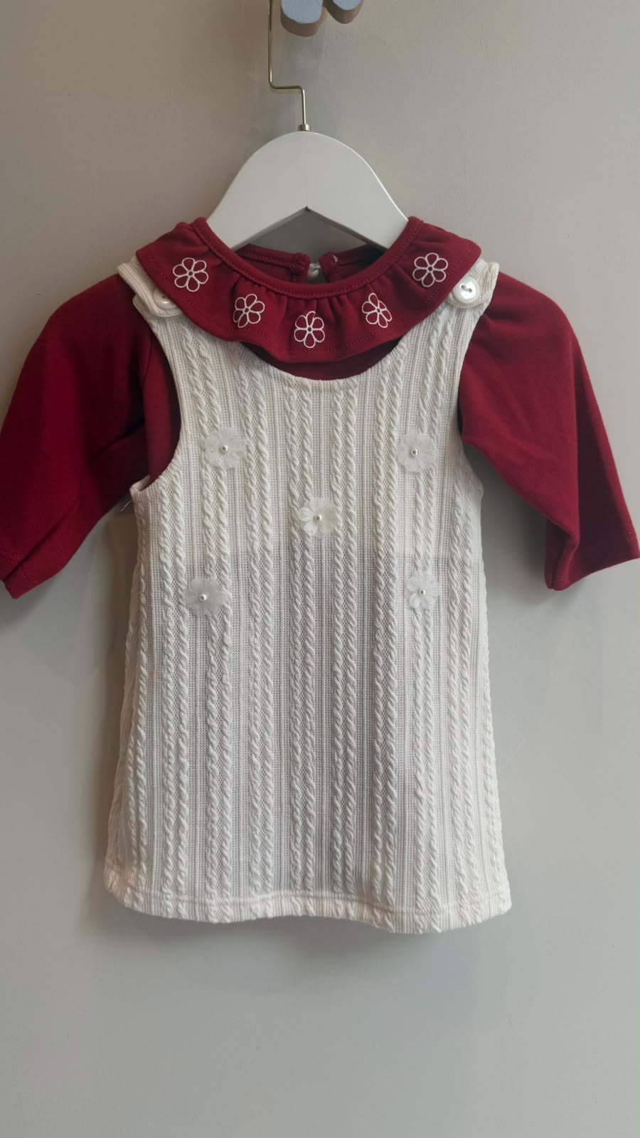 Salopete tricot + body — Tam. G
